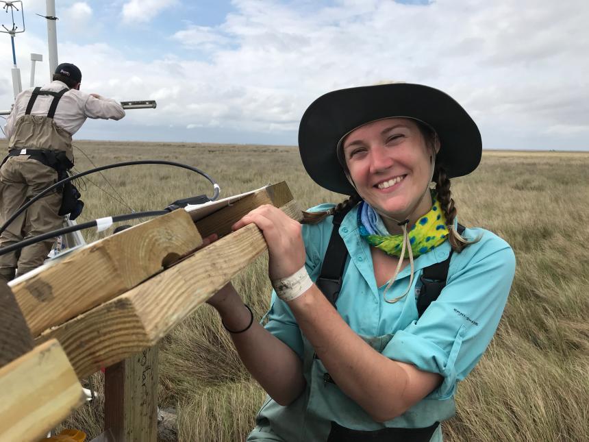 Caroline Narron on Sapelo Island