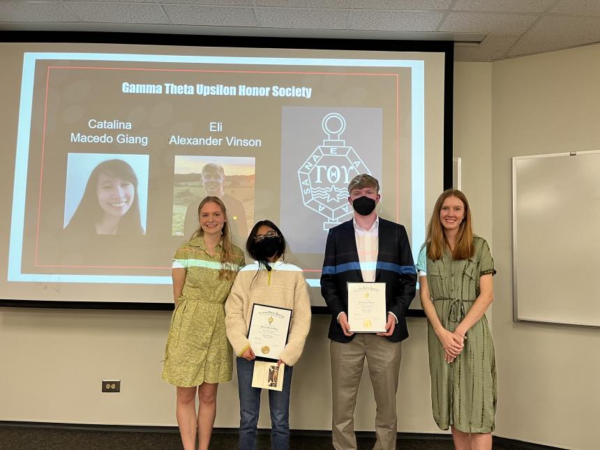 Ten undergraduates receive honors in the department Geography