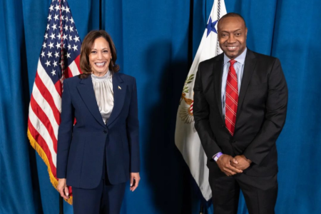 Dr. Marshall Shepherd Poses with Kamala Harris 