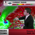 Will O'Neil providing a weather forecast for the Newnan tornado on March 25, 2021.