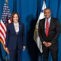 Dr. Marshall Shepherd Poses with Kamala Harris 