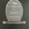 Photo of Dr. Sarmiento's award